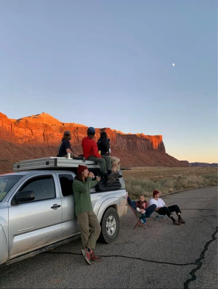 Friends on a road trip